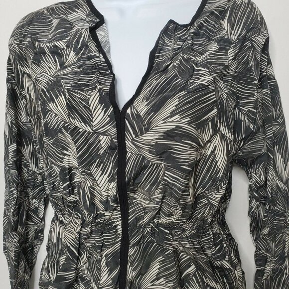 See U Soon Womens Small Printed Blouse New Palms - Picture 3 of 6